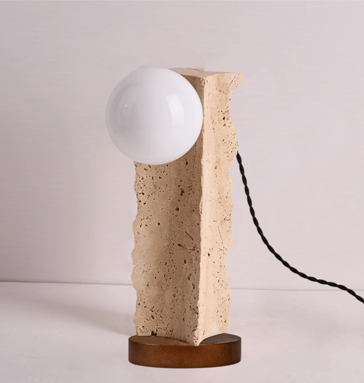 Terra lámpara de mesa travertino