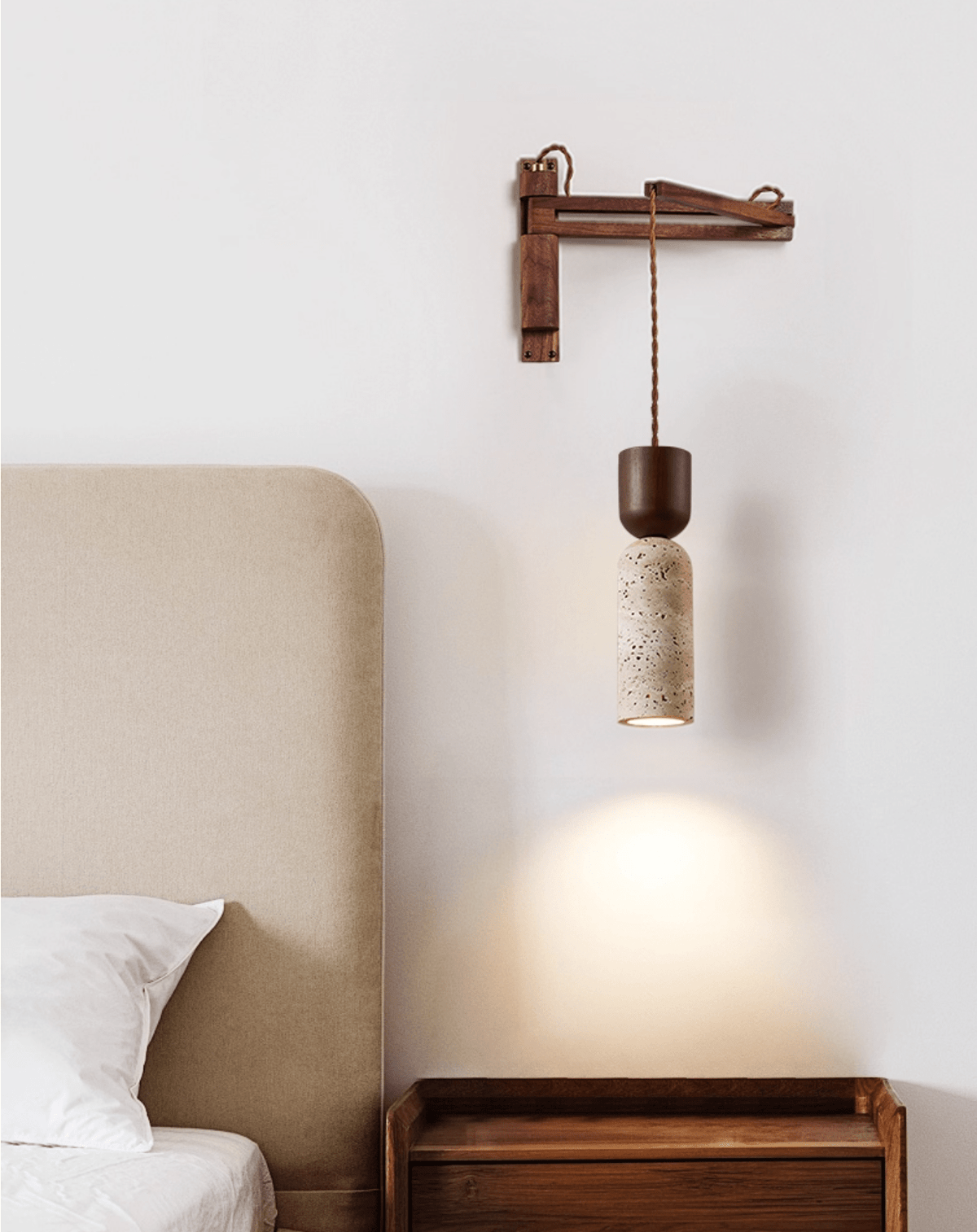 Lestemore aplique de pared travertino