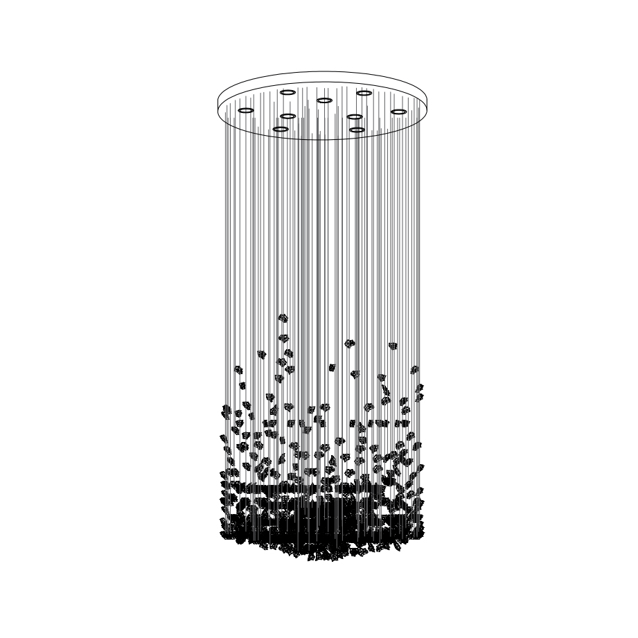 OreStone Grand Quartz cristal lámpara de araña personalizable