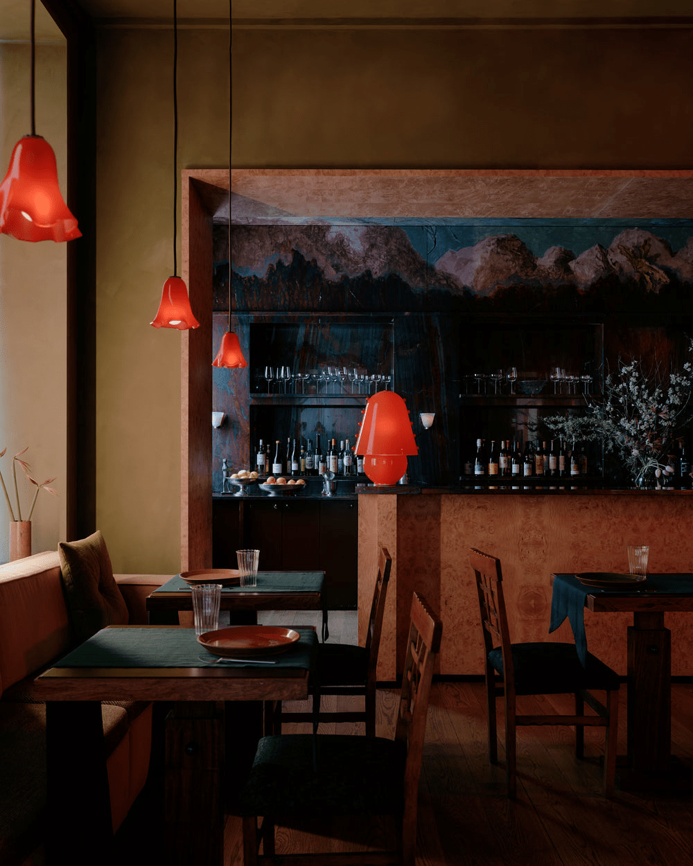 Enzo lámpara de mesa contemporánea de vidrio