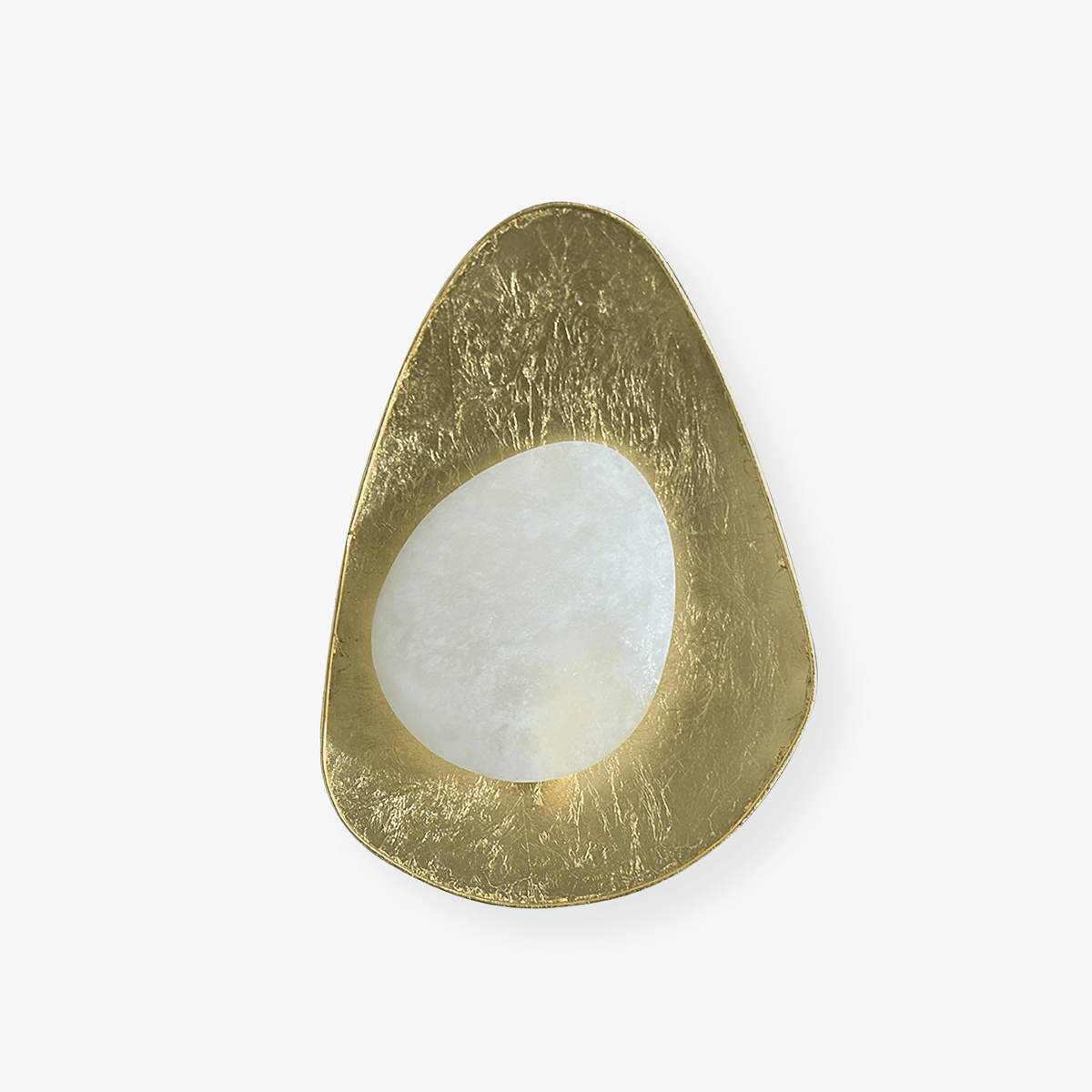 Tenbryn aplique de pared con difusor de alabastro y acabado dorado