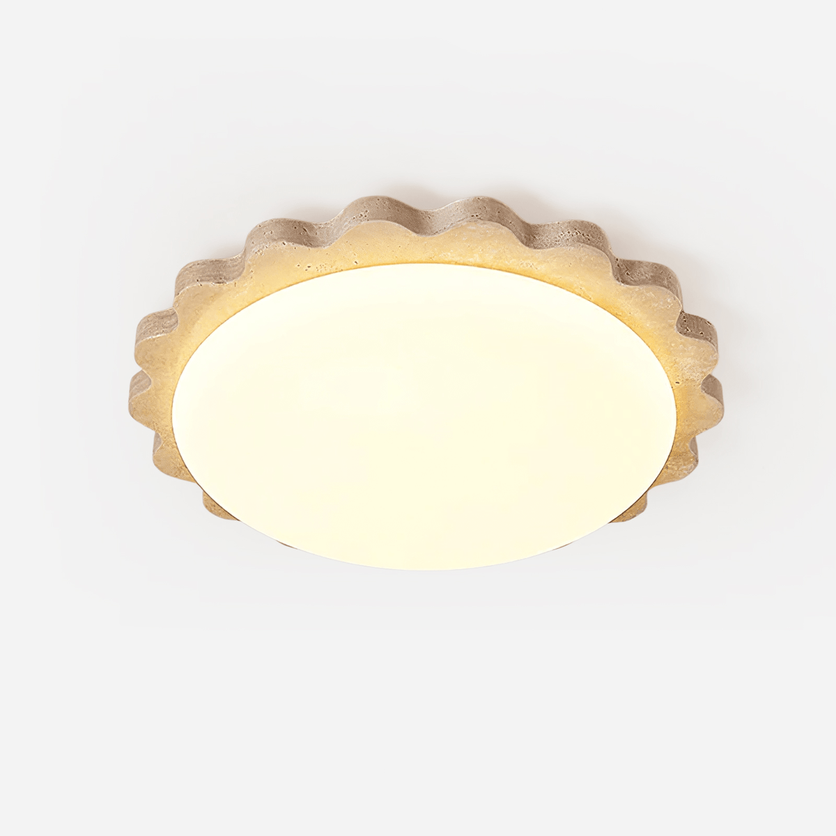 Crestwood travertino Scallop Edge lámpara de techo