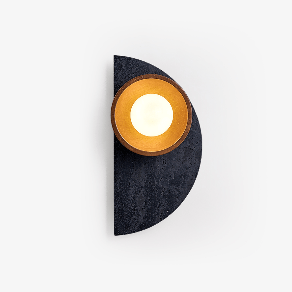 Luca aplique de pared artístico de madera y travertino