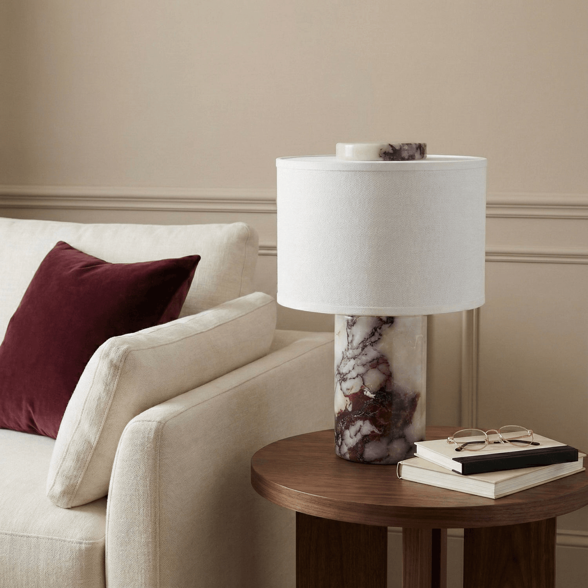 Eros lámpara de mesa Lumivor elegante de mármol
