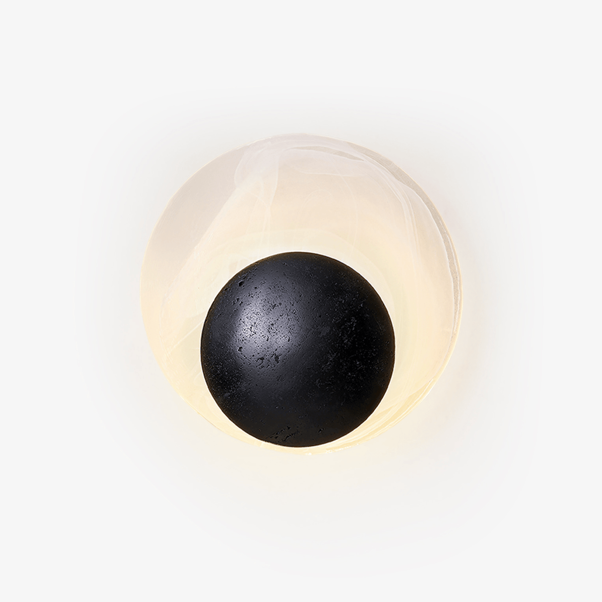 Orla Cosmica Eclipse negra travertino aplique de pared