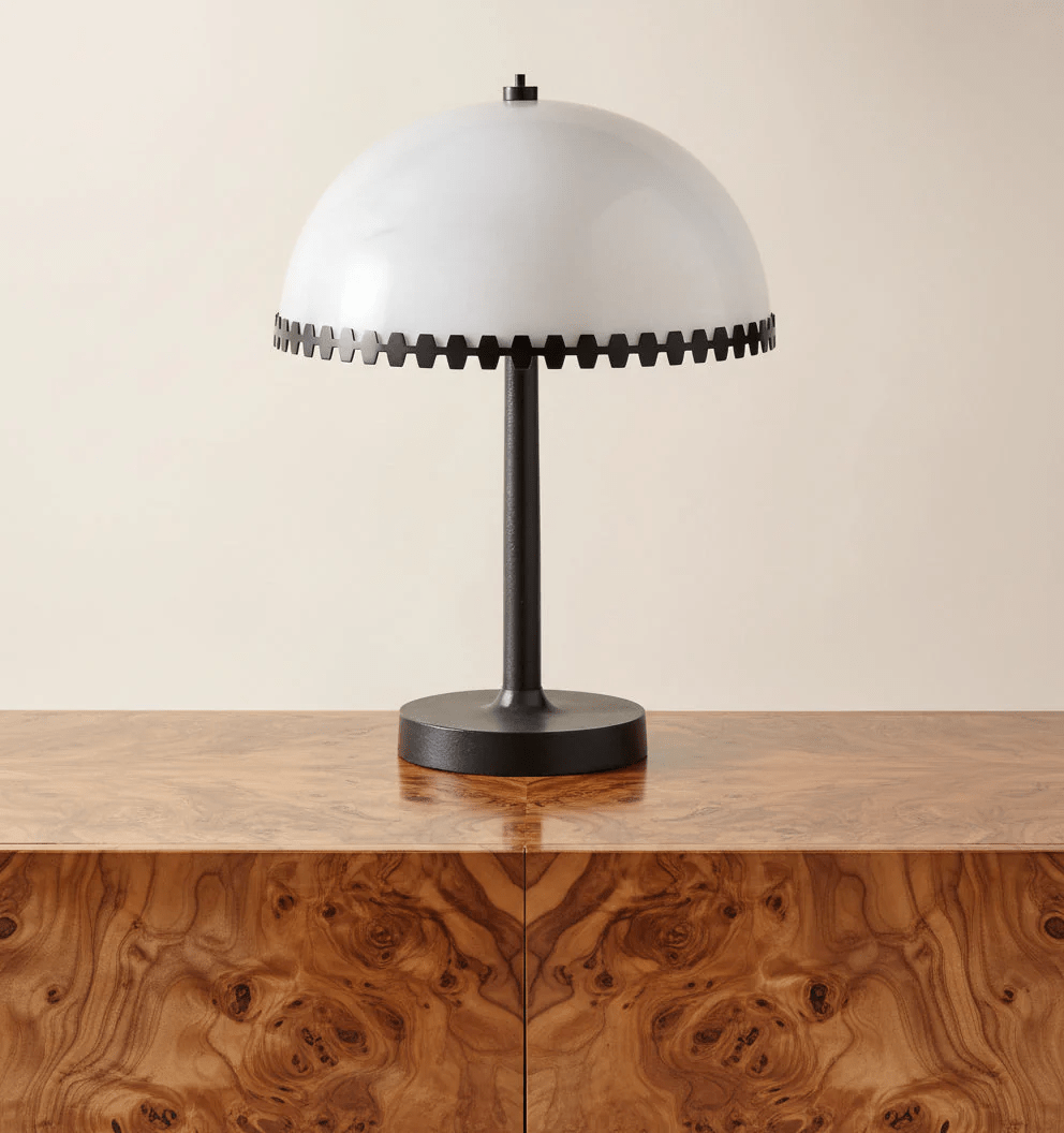 Nuxs lámpara de mesa elegante cúpula alabastro