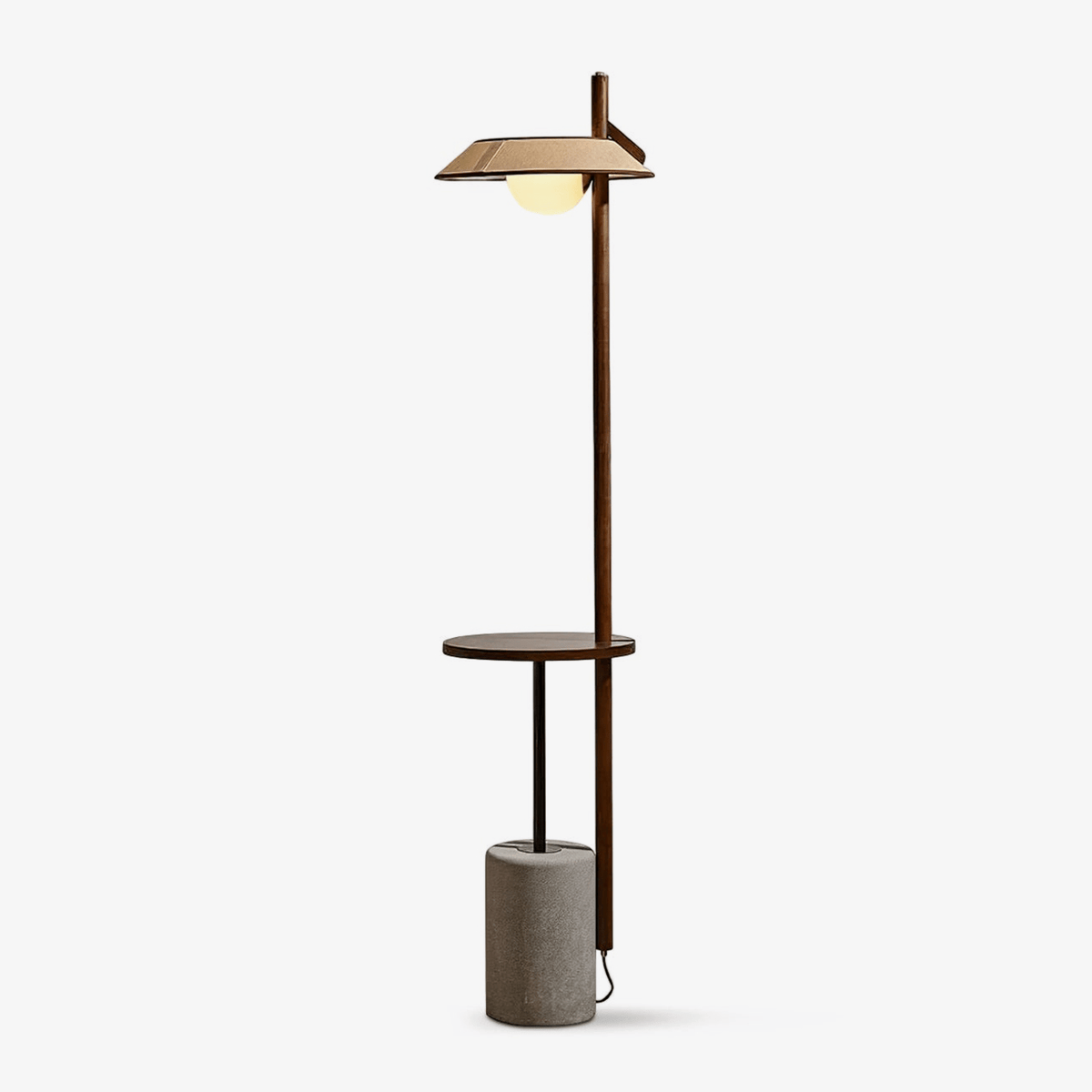 Mirz lámpara de pie minimalista de madera de nogal