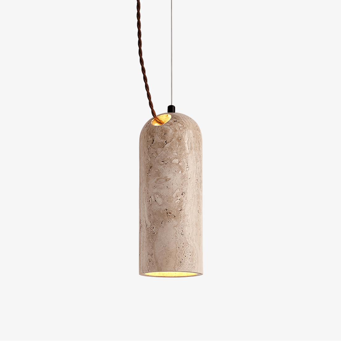 Talv lámpara colgante elegante en travertino amarillo