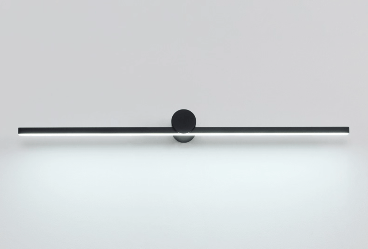 Kylb aplique de pared negro recargable delgado