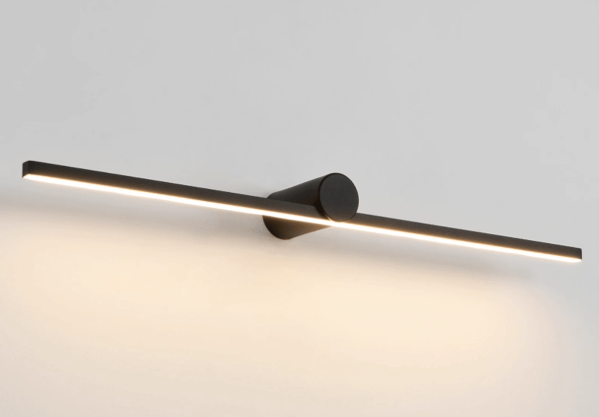 Kylb aplique de pared negro recargable delgado