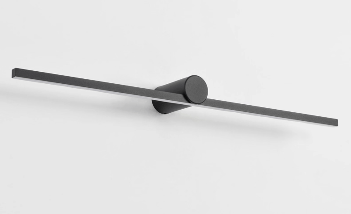 Kylb aplique de pared negro recargable delgado