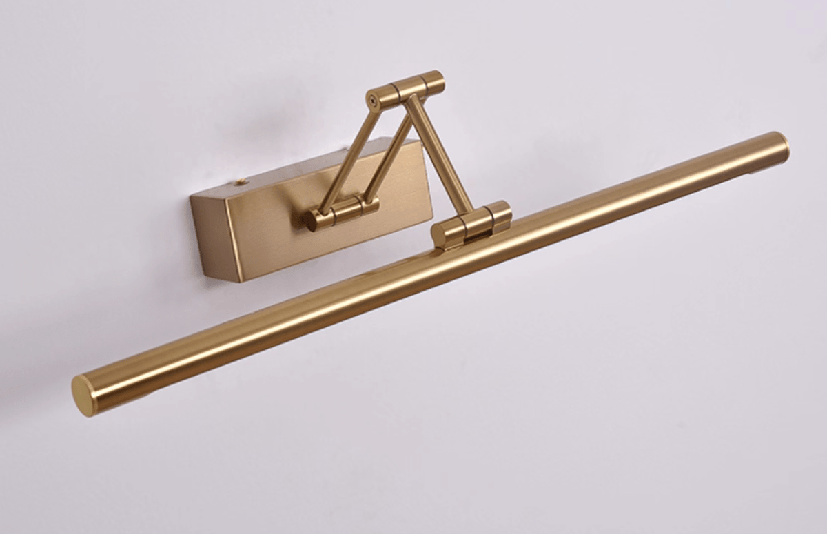 Geth aplique de pared con marco dorado recargable