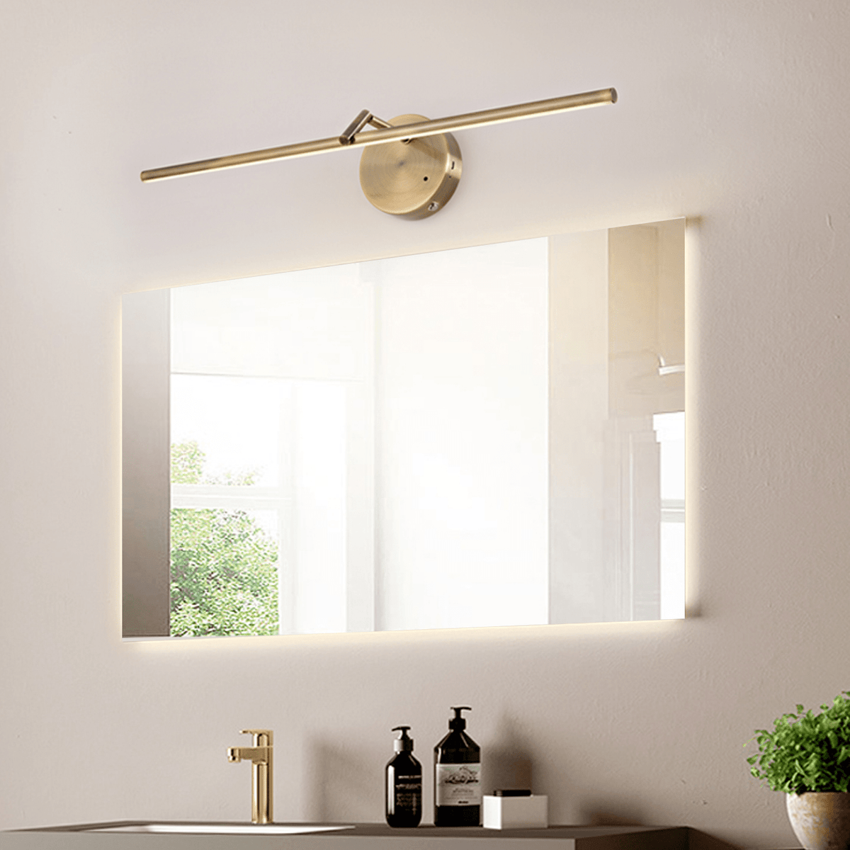 Suly aplique de pared Slim dorado recargable
