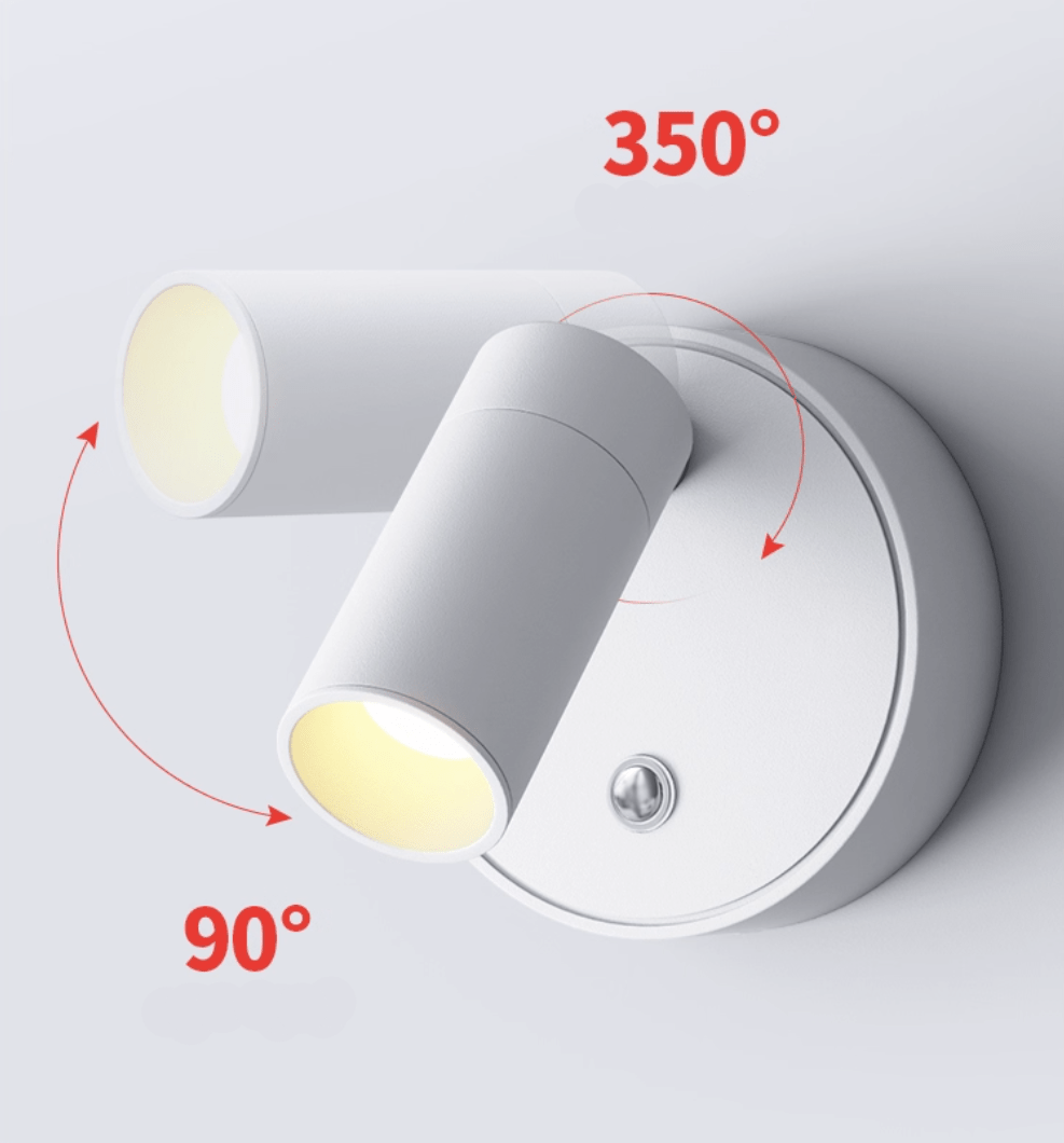 Dorv Pivot Rechargeable aplique de pared de acrílico recargable