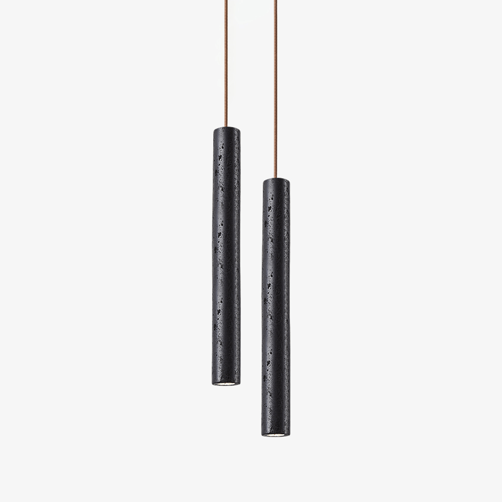 Fosb lámpara colgante Slim travertino negro de tubo