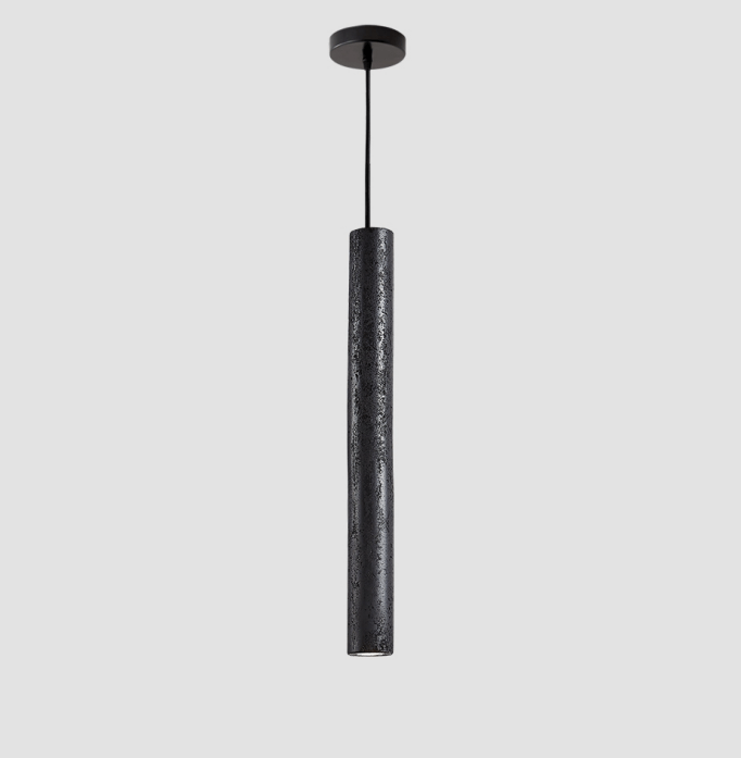 Fosb lámpara colgante Slim travertino negro de tubo