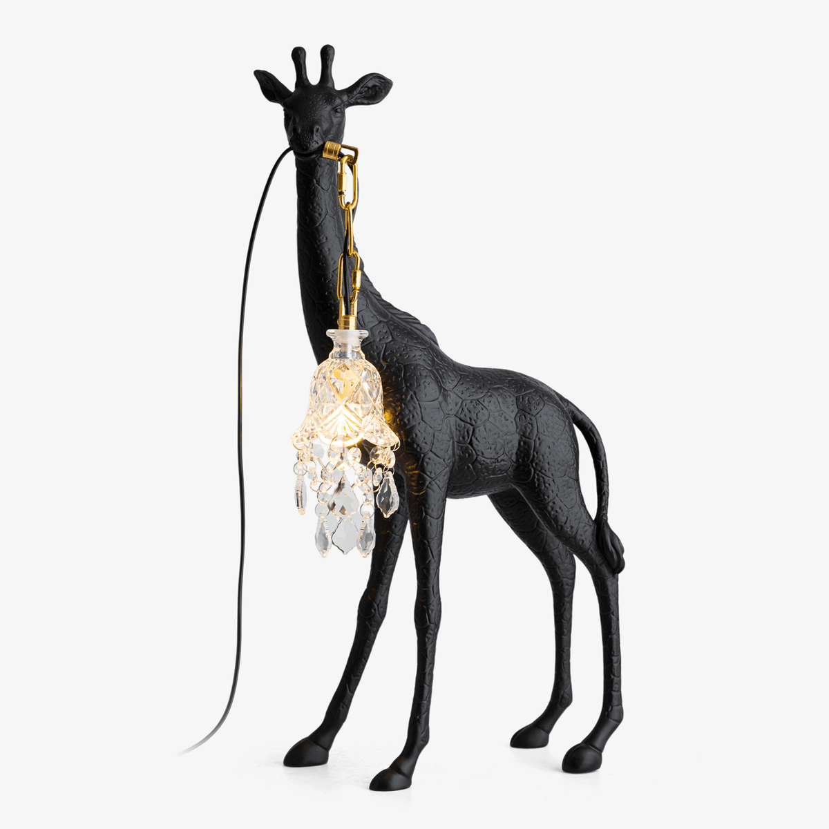 Fexl lámpara de pie de escultura Girafe Royale lujosa
