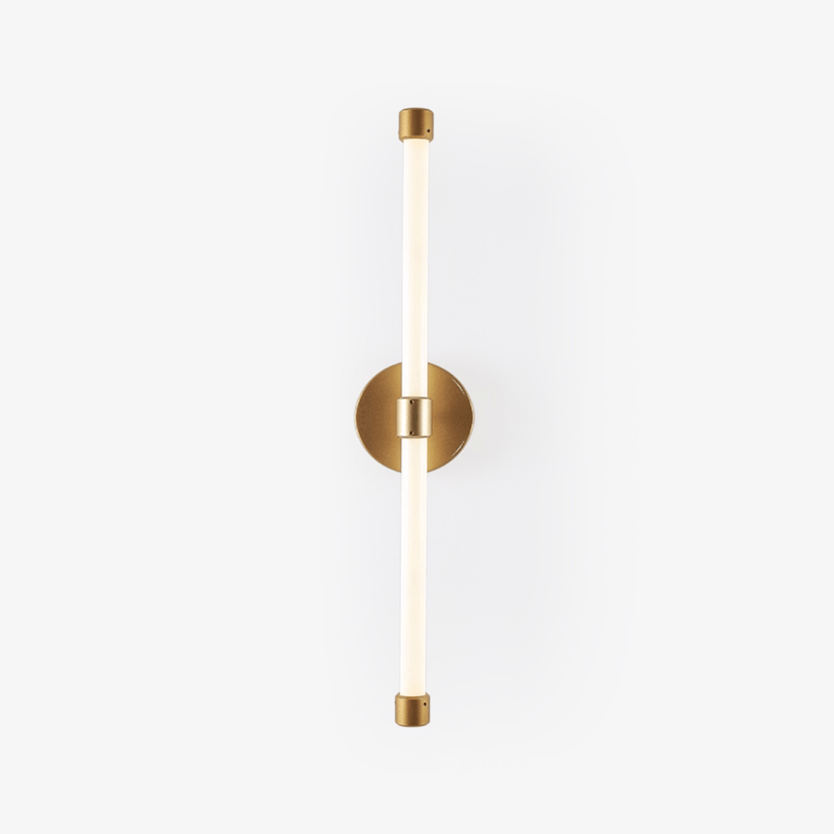 Voske aplique de pared vertical tubular minimalista en latón