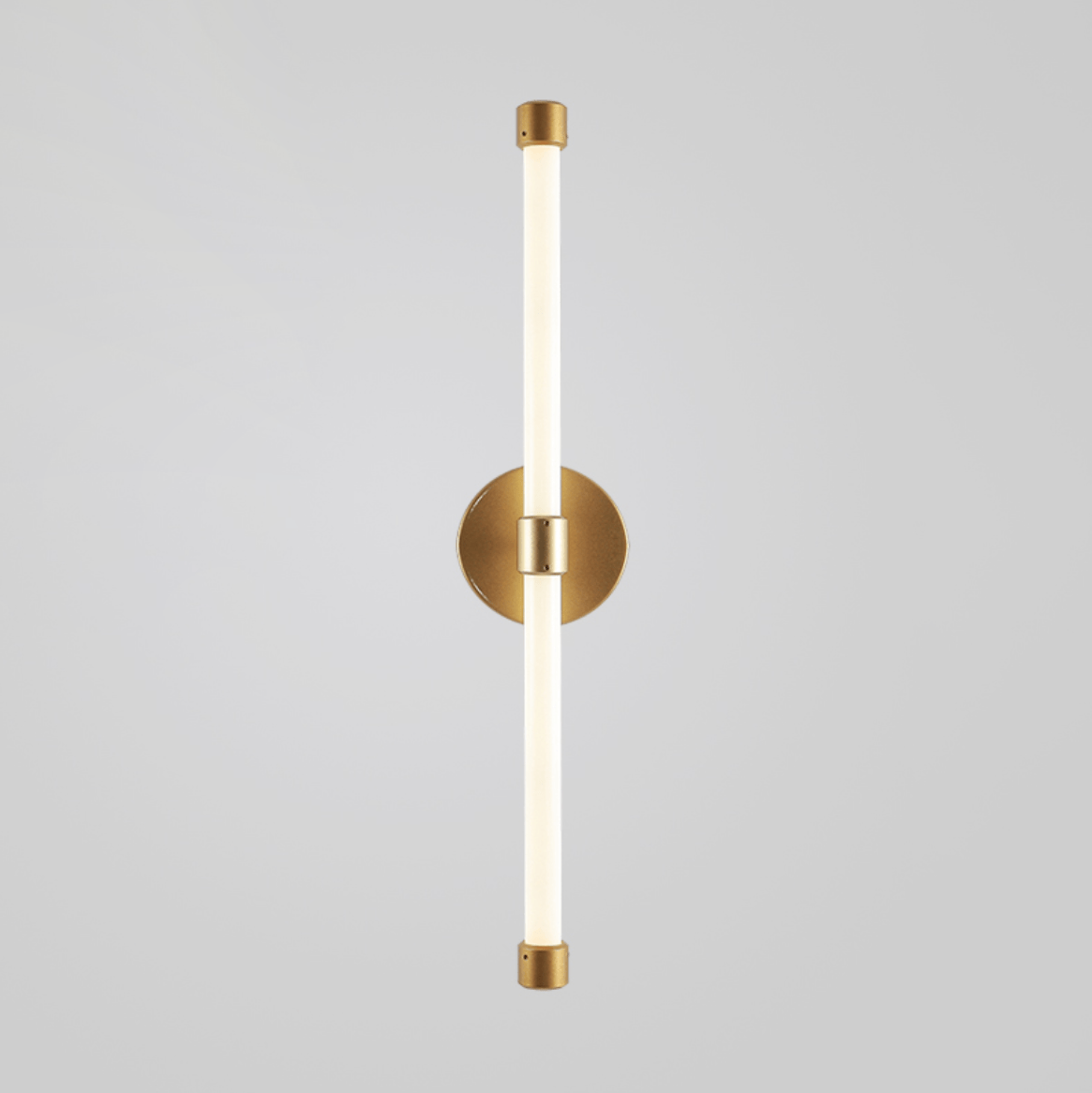 Voske aplique de pared vertical tubular minimalista en latón