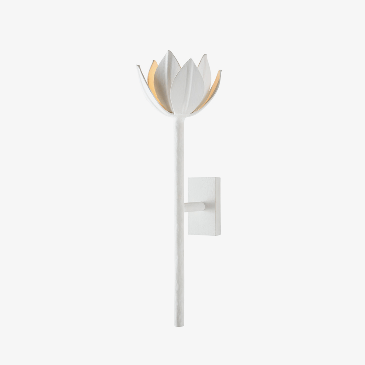 Clira aplique de pared Lotus floración en latón