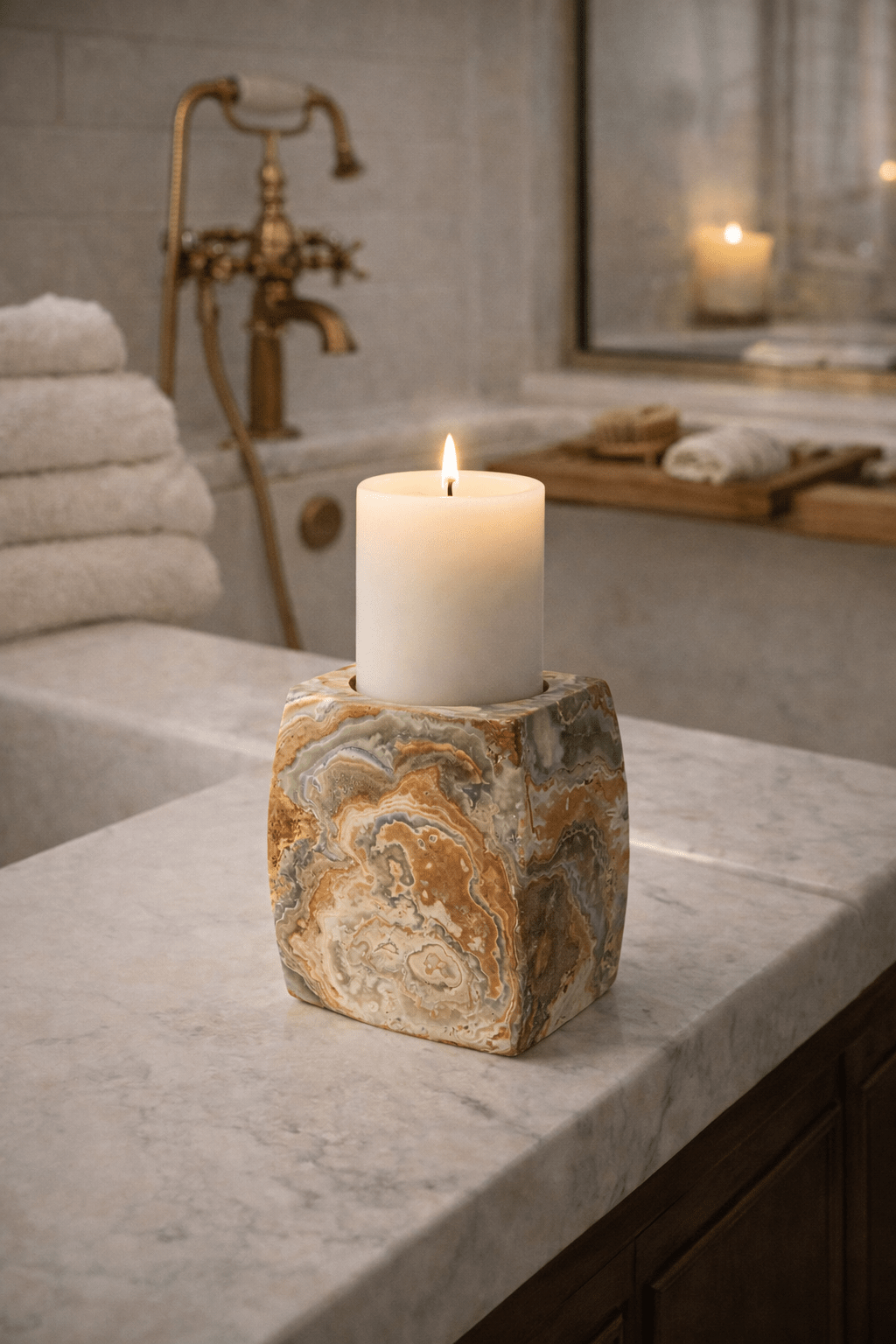 Orson Soporte de velas Onyx