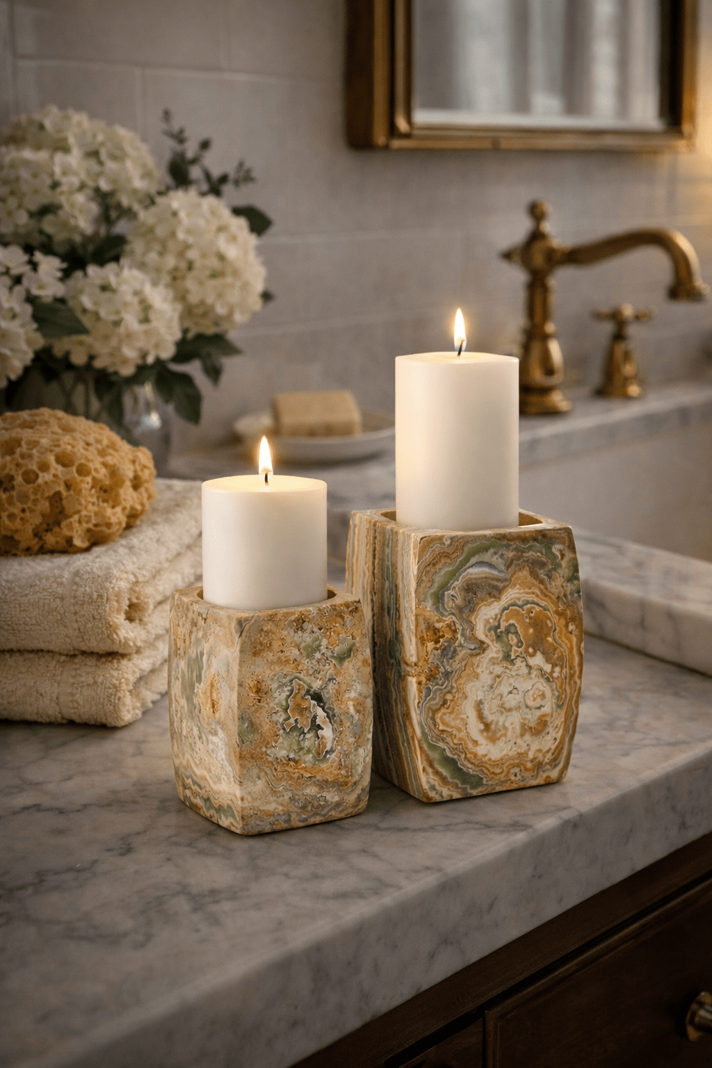 Orson Soporte de velas Onyx