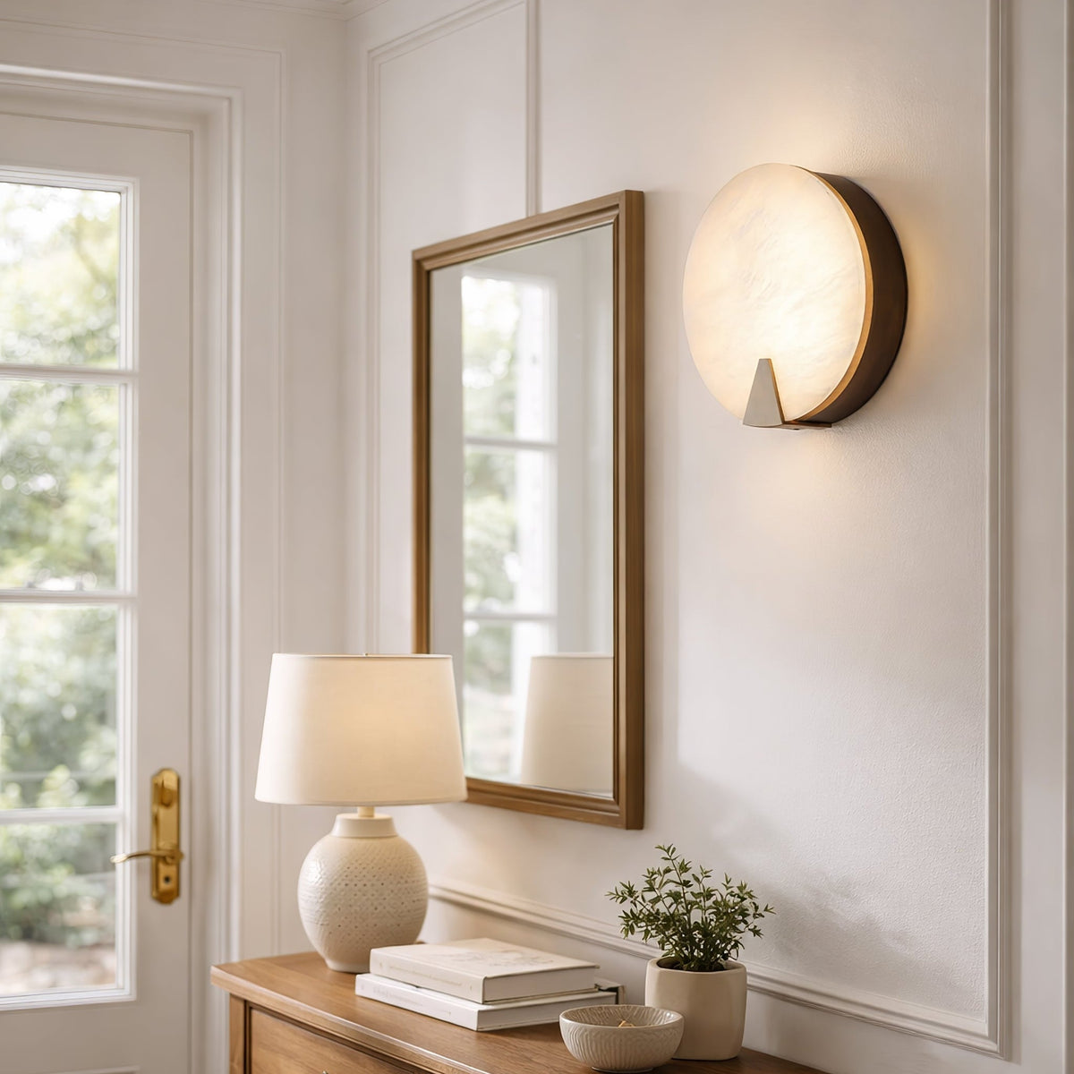 Albirira Halo aplique de pared alabastro
