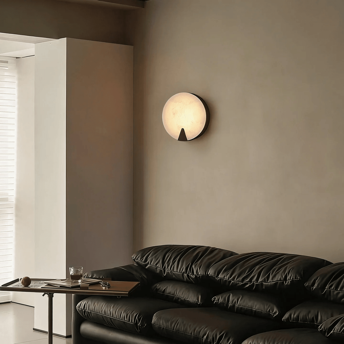 Albirira Halo aplique de pared alabastro