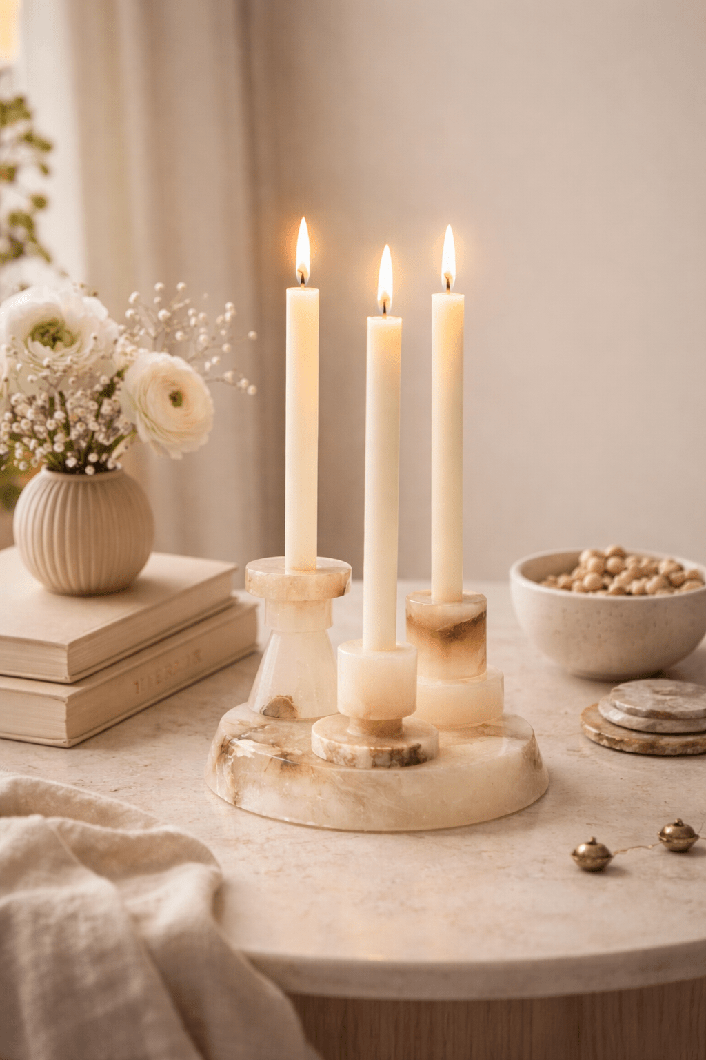 Vesperin de mármol Soporte para Velas
