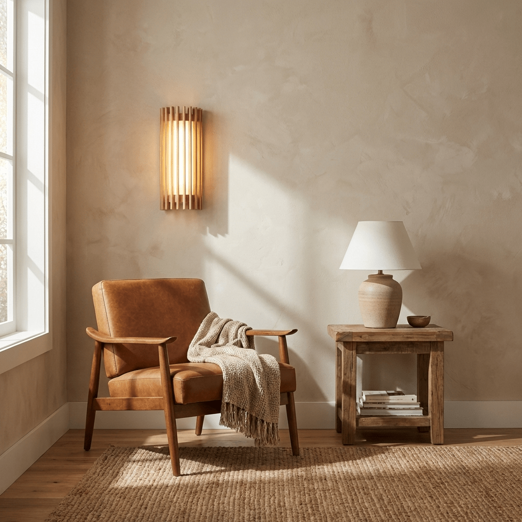 Renarenne aplique de pared lineal con listones verticales