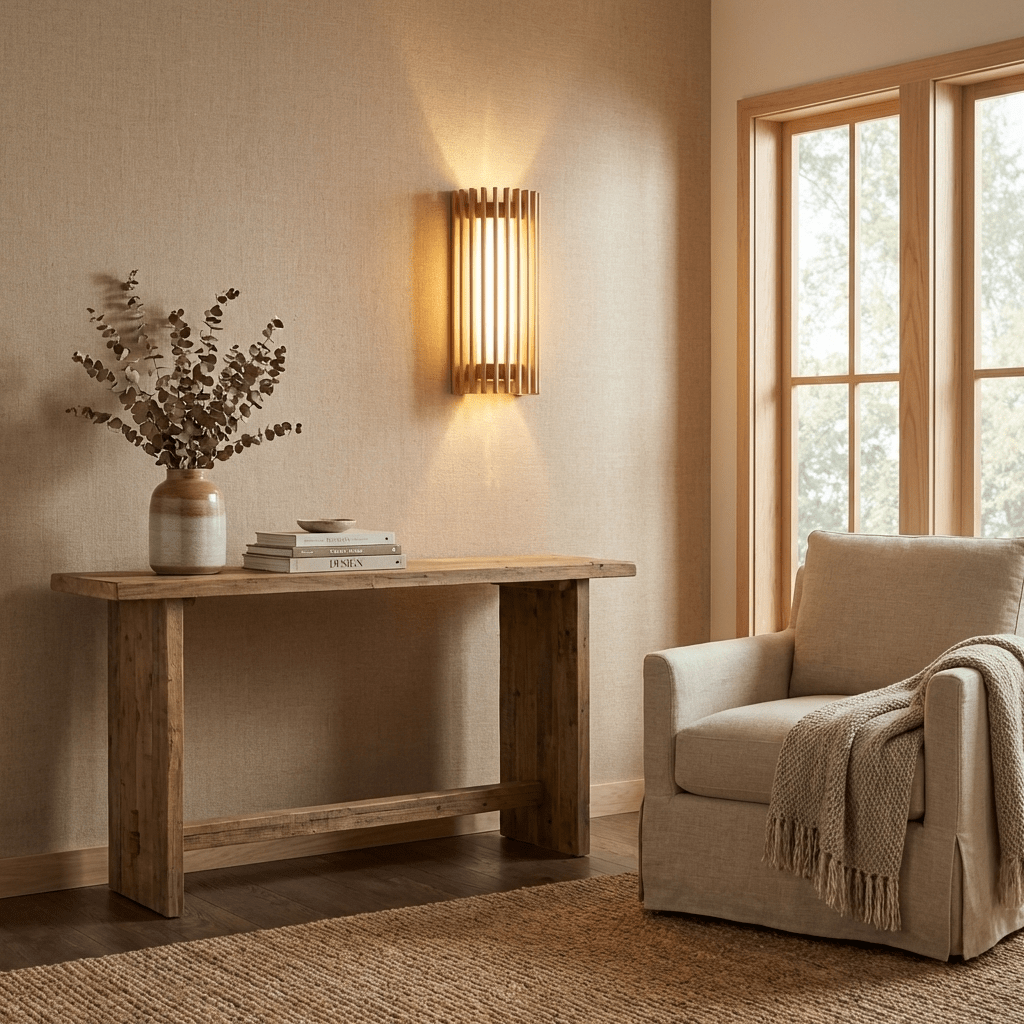 Renarenne aplique de pared lineal con listones verticales