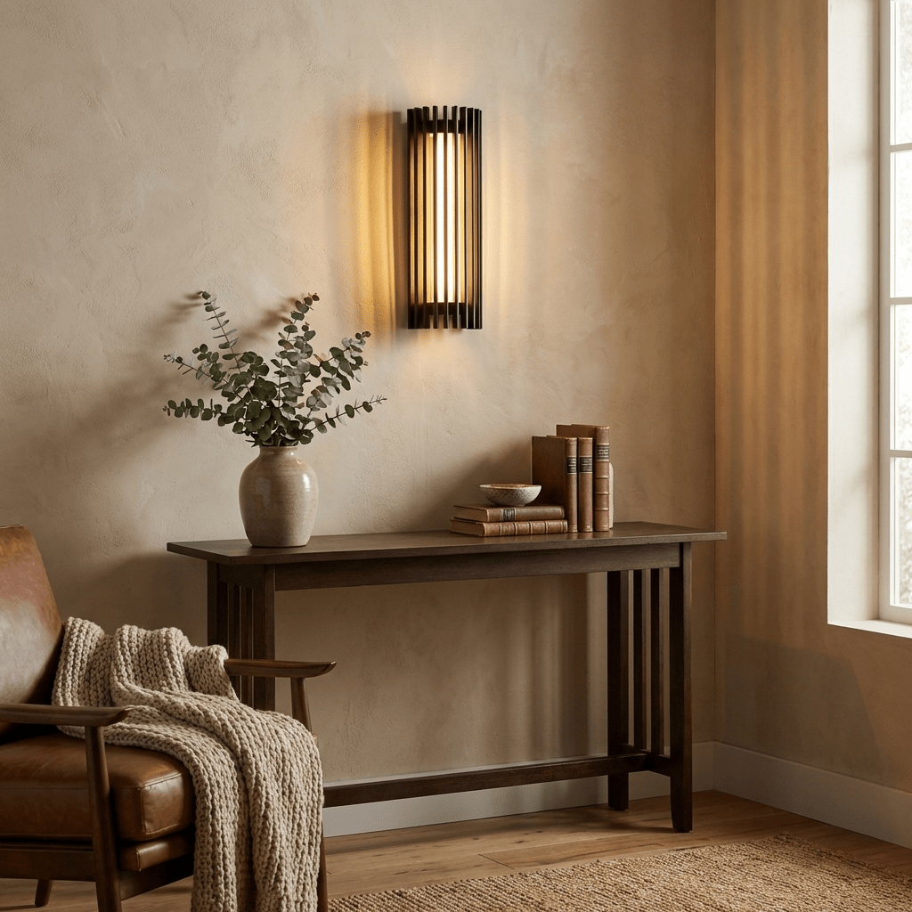 Renarenne aplique de pared lineal con listones verticales