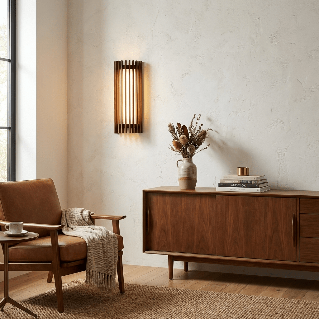 Renarenne aplique de pared lineal con listones verticales