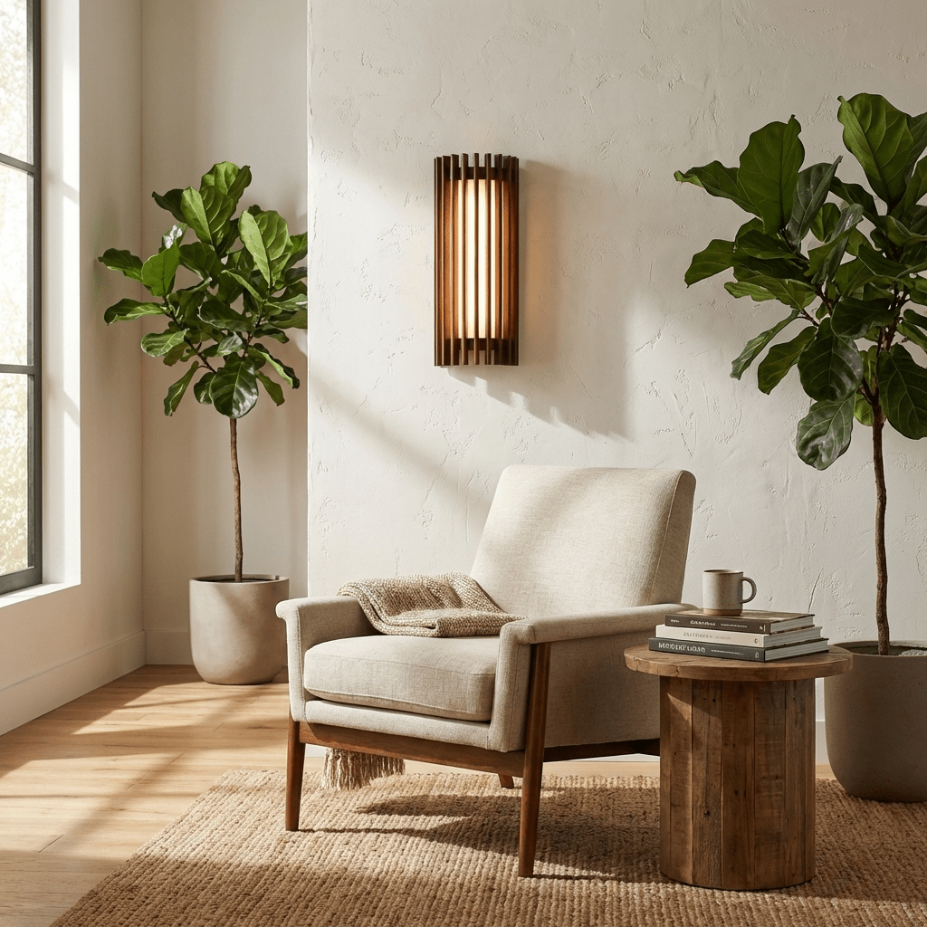 Renarenne aplique de pared lineal con listones verticales