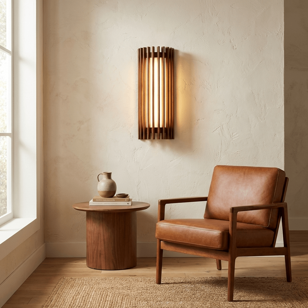 Renarenne aplique de pared lineal con listones verticales
