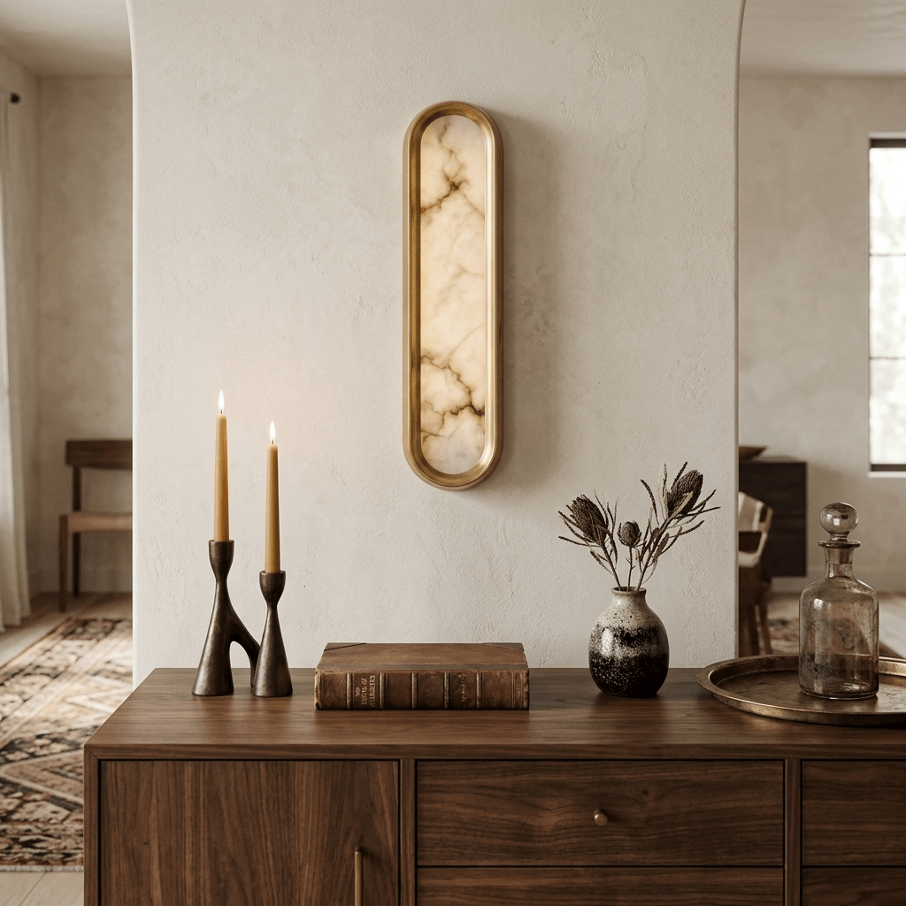 Evariste aplique de pared Aurelia Arco alabastro