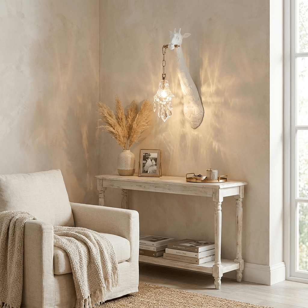 Giselle aplique de pared Giraffe de cristal