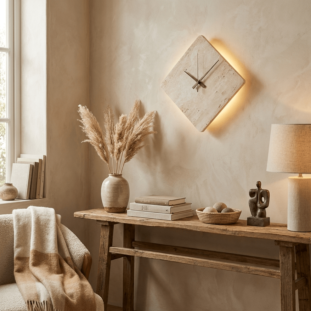 Compass aplique de pared travertino