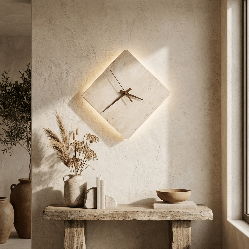 Compass aplique de pared travertino