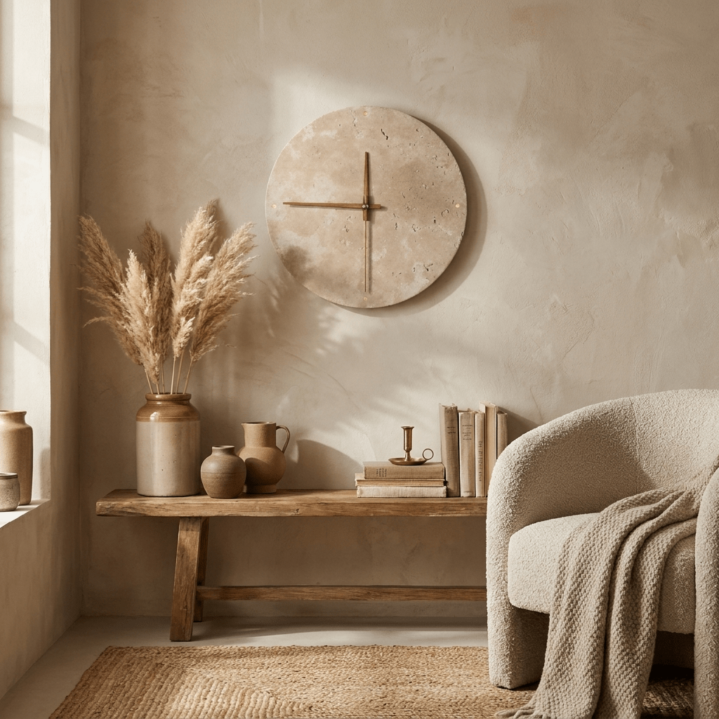 Dial aplique de pared travertino