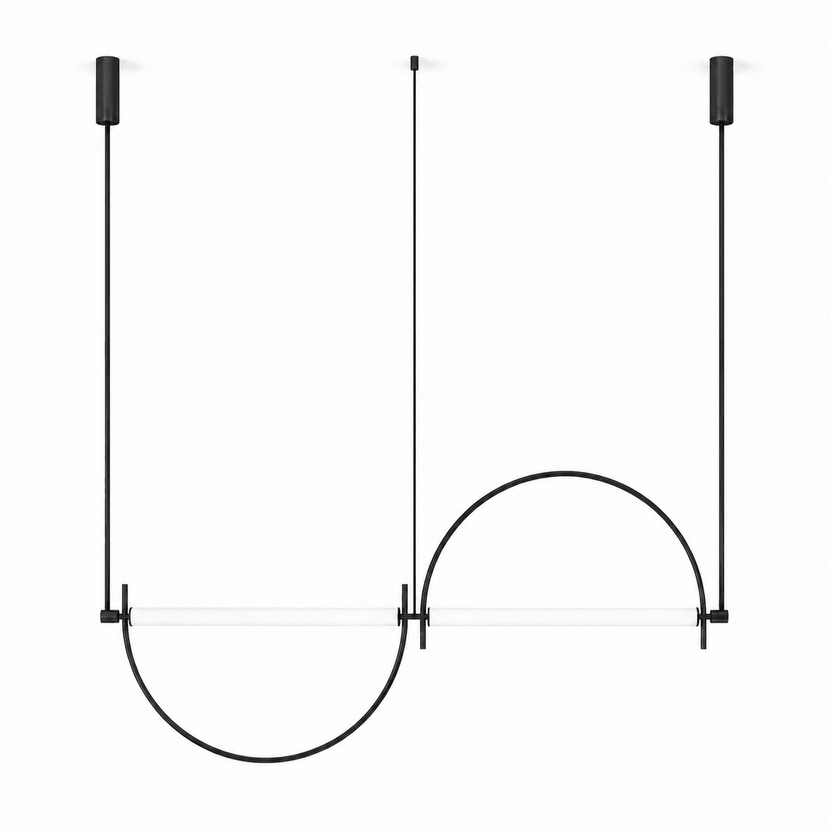 Arched lámpara de araña lineal con LED