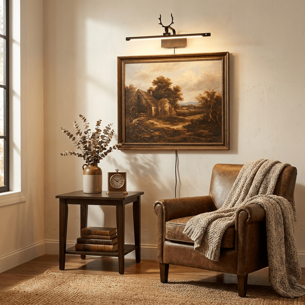 Stag aplique de pared Horn con enchufe enchufable