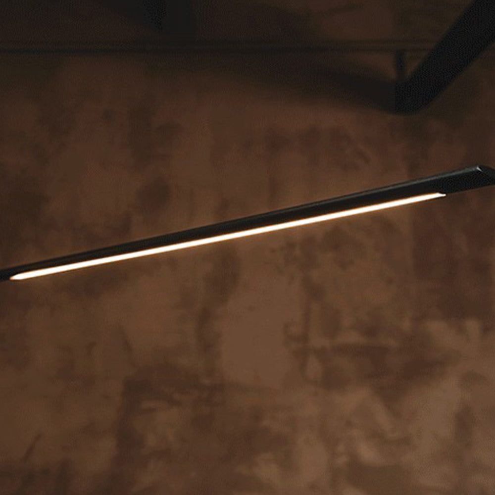 Mira Moderna Minimalista Metal LED Lámpara de Pie Negra