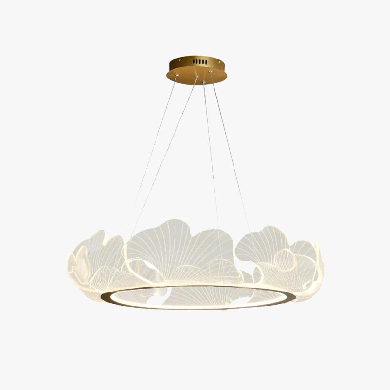 Kristy Moderna Decorativa Flor Metal/Acrílico Lámpara Colgante Dorada