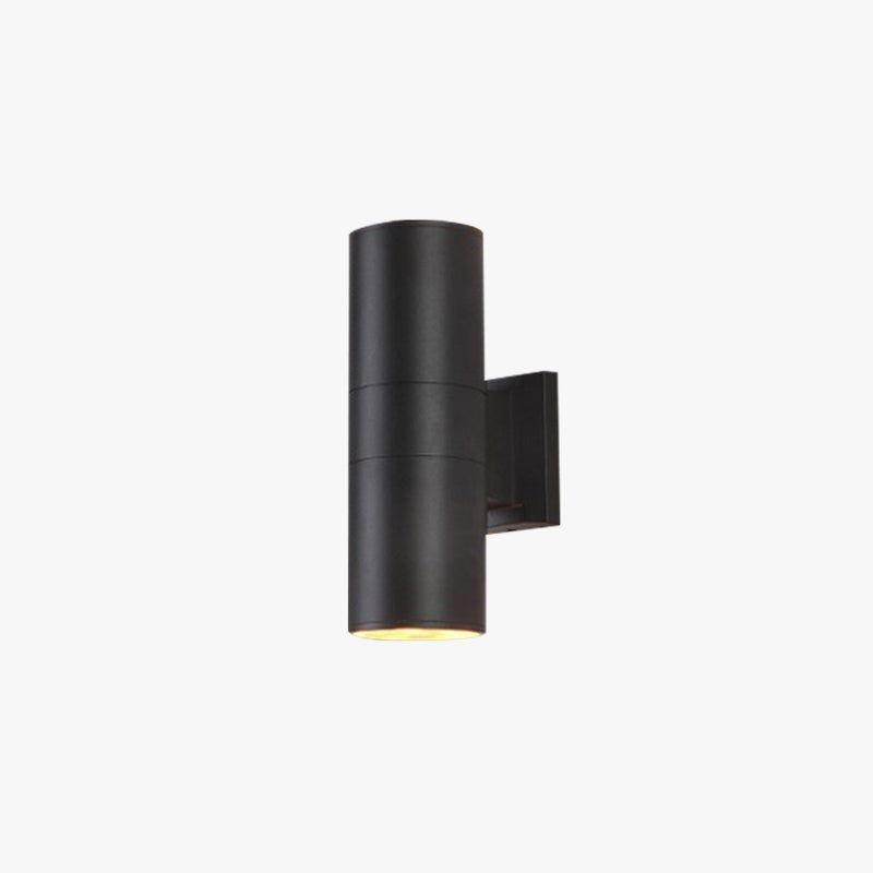 Ray Moderno Doble Foco Metal/Vidrio Aplique de Pared Negro
