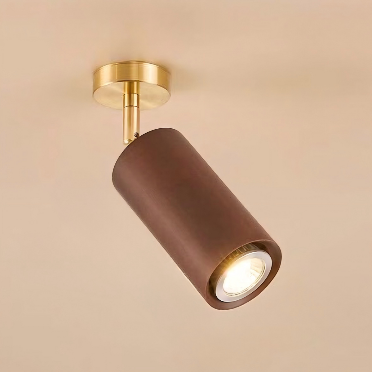 Elvarena Lámpara de riel LED de madera