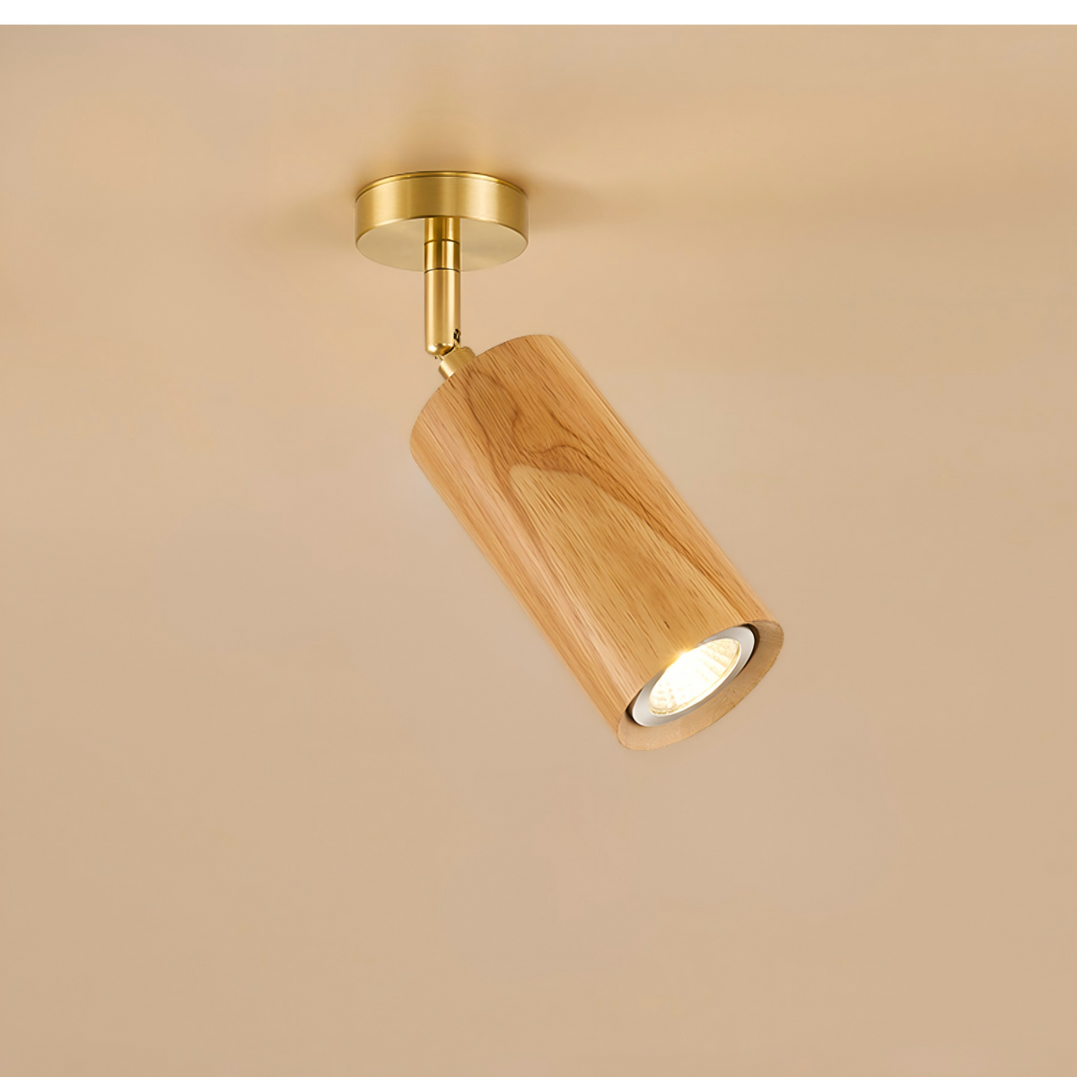 Elvarena Lámpara de riel LED de madera