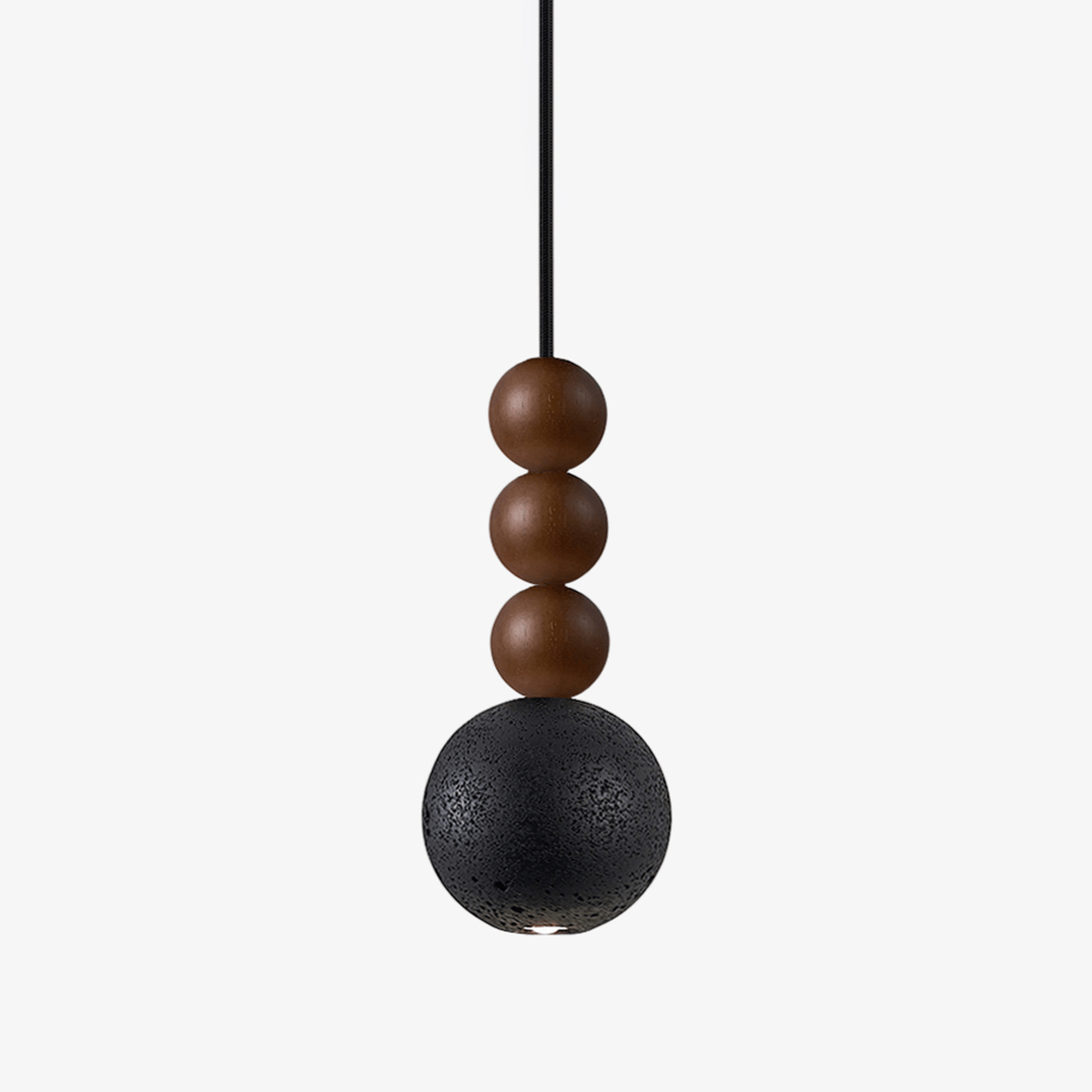 Tizn lámpara colgante moderna de madera con acabado en travertino negro