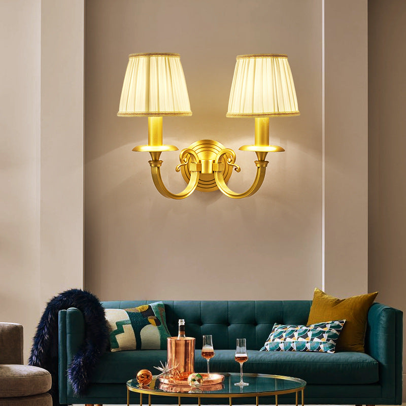 Silva Decorativo Interior Aplique Metal Tela Dormitorio Salón