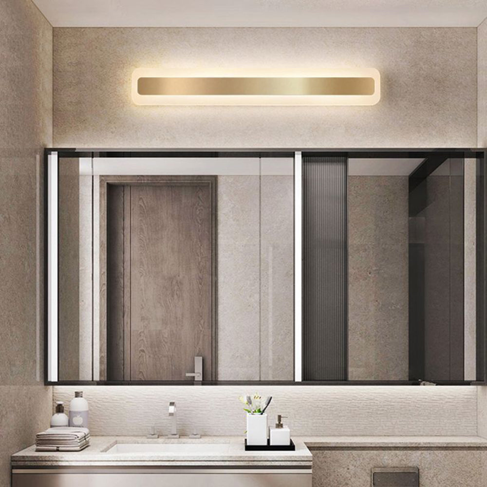 Arisha Moderno Rectangular Metal/Acrílico Aplique de Pared Dorado